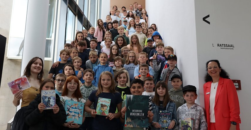Bild: Start des Leseratten-Projekts heute in der Bibliothek