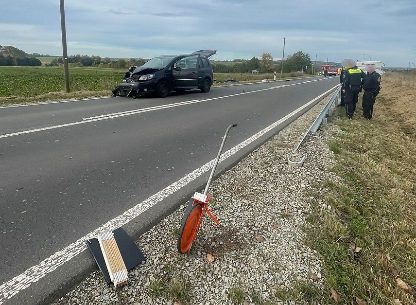 Bild: Unfallstelle zwischen Obermehler und Schlotheim