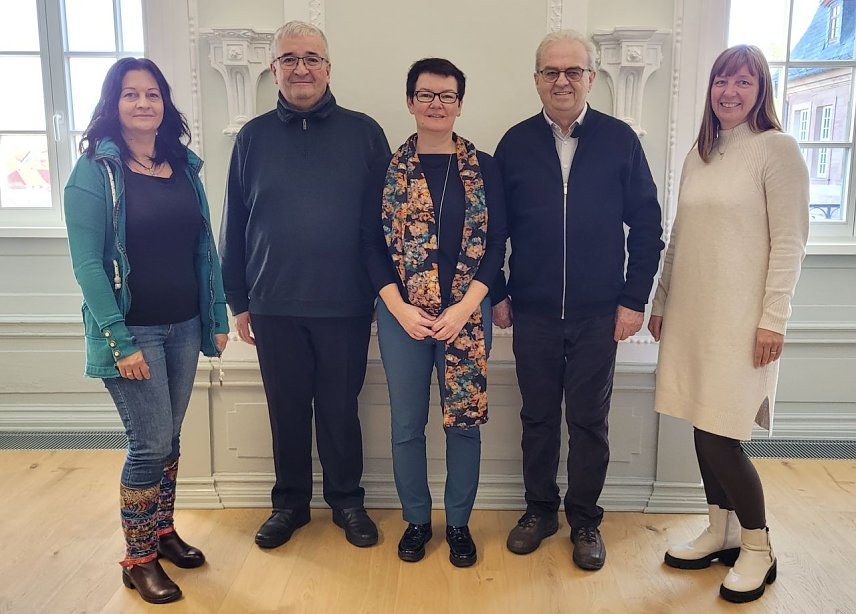 Bild: V.l.n.r Janine Wyrwich, G&uuml;nter Fiedler, Dr. Marion Frant, Harals Siebigteroth, Janett Pfaff