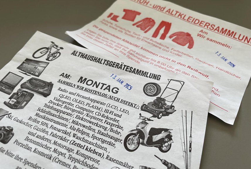 Bild: Handzettel, dien in Briefk&auml;sten landen 