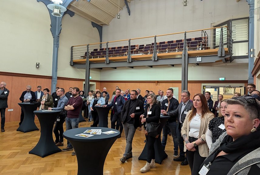 Bild: Das Interesse &uuml;ber das bevorstehende Stadtjubil&auml;um war gro&szlig; beim 6. Unternehmerabend der Stadt Sondershausen