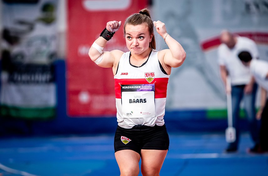 Bild: Lara Baars beim letztj&auml;hrigen Indoor in Nordhausen