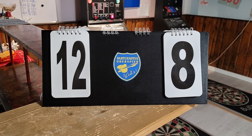 Bild: Spielstand: Heimspiel Dartchaoten Oberspier gegen Steinrode