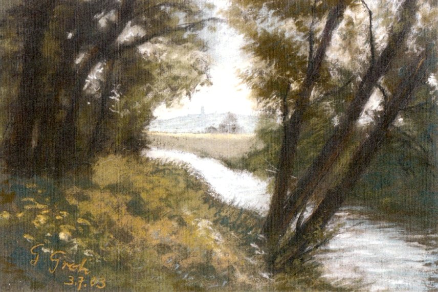 Bild: G&uuml;nther Grohs impressionistischer Kyffh&auml;userblick (nicht in der Ausstellung)