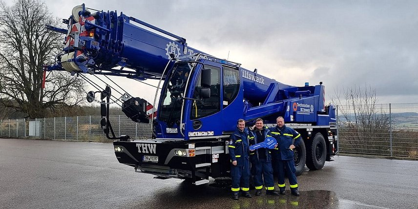 Bild: Ein Mobilkran f&uuml;r die Fachgruppe Br&uuml;ckenbau