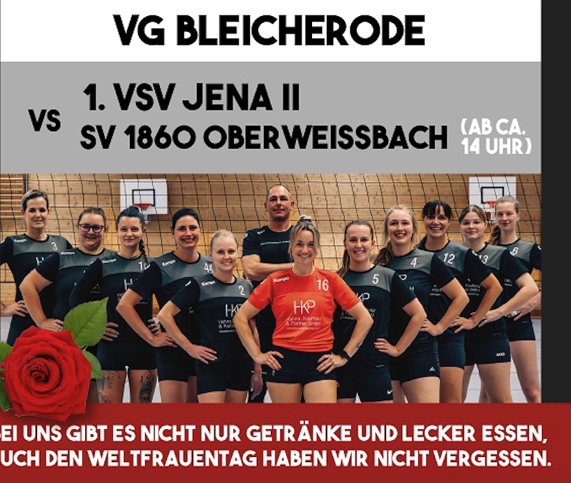 Bild: Heimspiel zum Frauentag mit den Bleicher&ouml;der Volleballerinnen