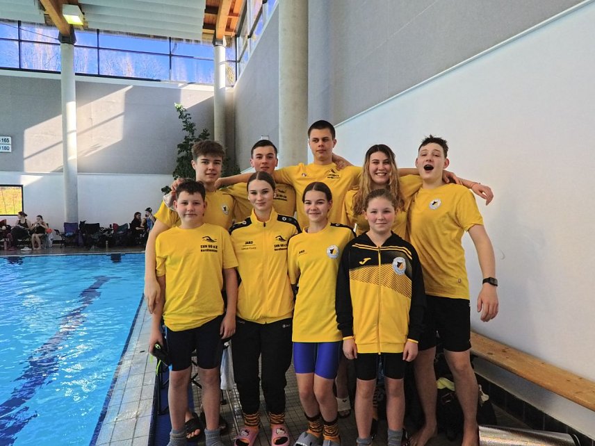 Bild: Nordhausens Delegation beim Schwimmertreff in Goslar