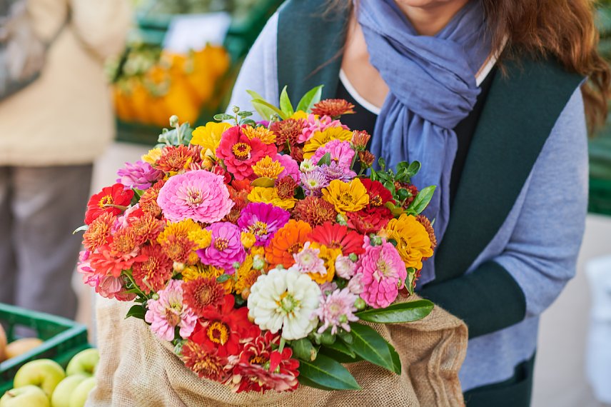 Bild: Blumen vom Wochenmarkt