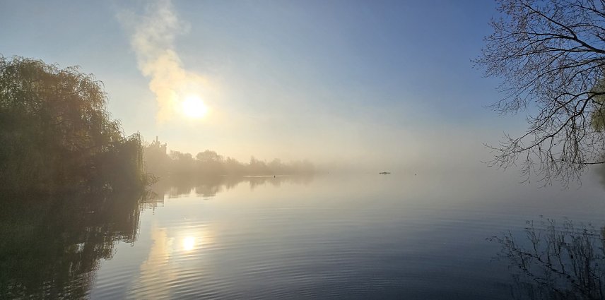 Bild: Tauchersee Kiesschacht in Nordhausen�bei Sonnenaufgang