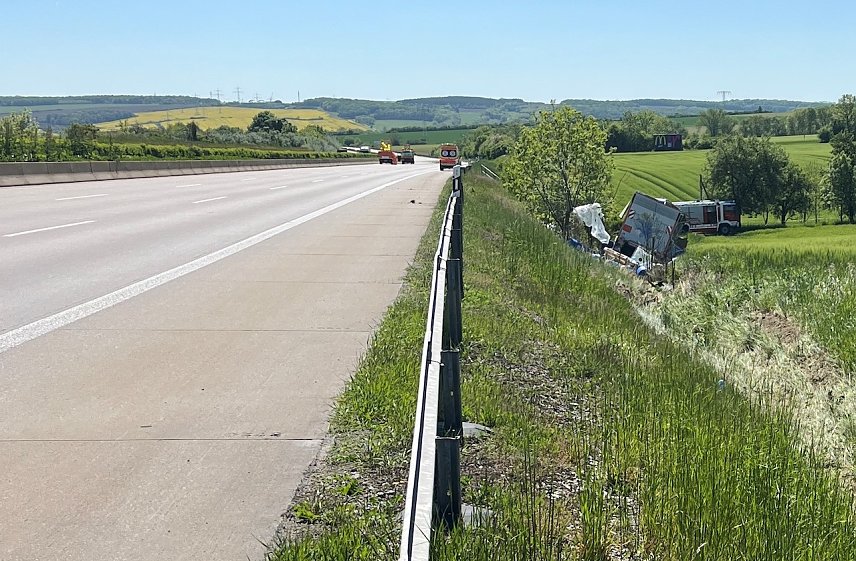 Bild: Unfall auf der A4 heute Mittag
