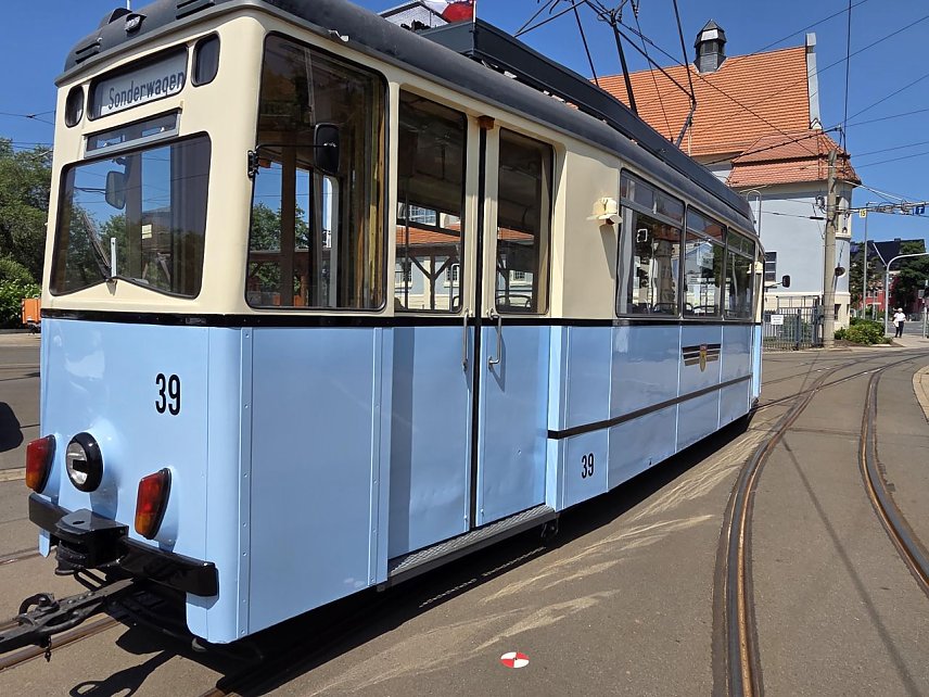 Bild: Der Triebwagen aus Gotha ist morgen auf der Nordh&auml;user Schiene unterwegs