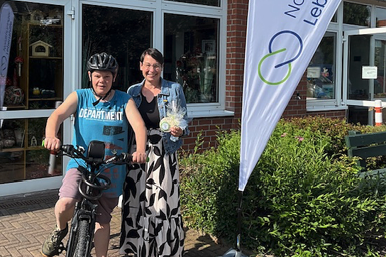 Bild: Doreen K&uuml;hlewind radelte f&uuml;r die Lebenshilfe 206,9 Kilometer