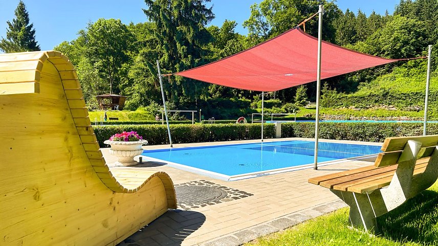 Bild: Das neue Familienplanschbecken im Waldbad Ilfeld