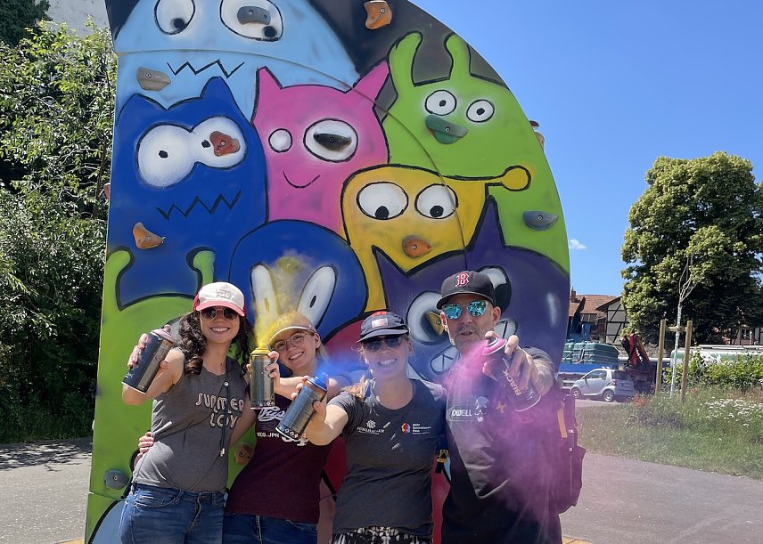 Bild: Graffitiprojekt im Claes-Park M&uuml;hlhausen 
