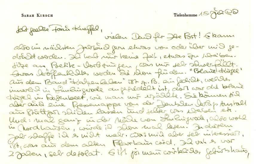 Bild: 1. Brief der Kirschl, 1996