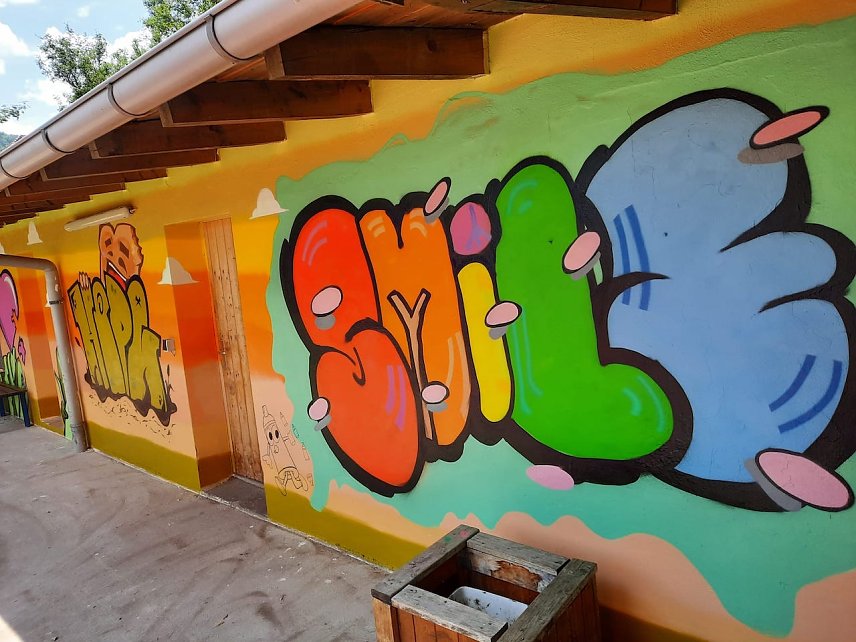 Bild: Graffitiprojekt im JuST