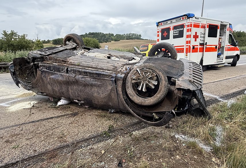 Bild: Unfall heute Nachmittag auf der A 38