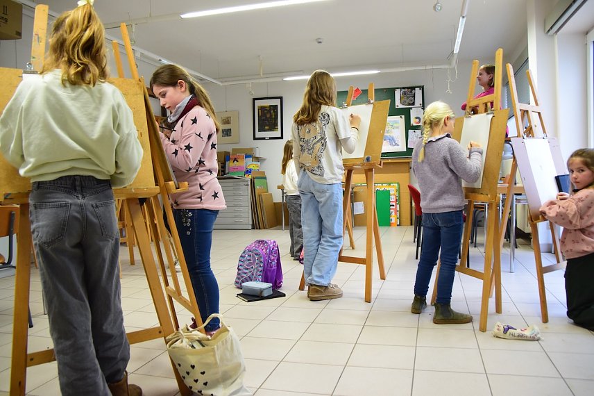 Bild: Malkurs f&uuml;r Kinder in Panorama Museum Bad Frankenhausen