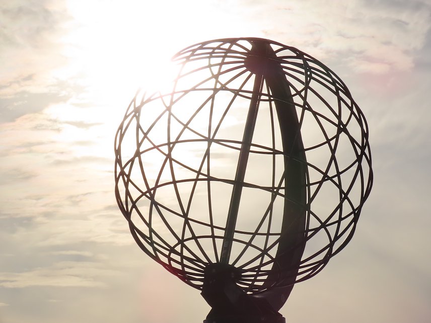 Bild: Sonne am Nordkap