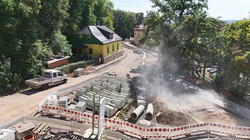 Bild: Baustelle aus der Luft