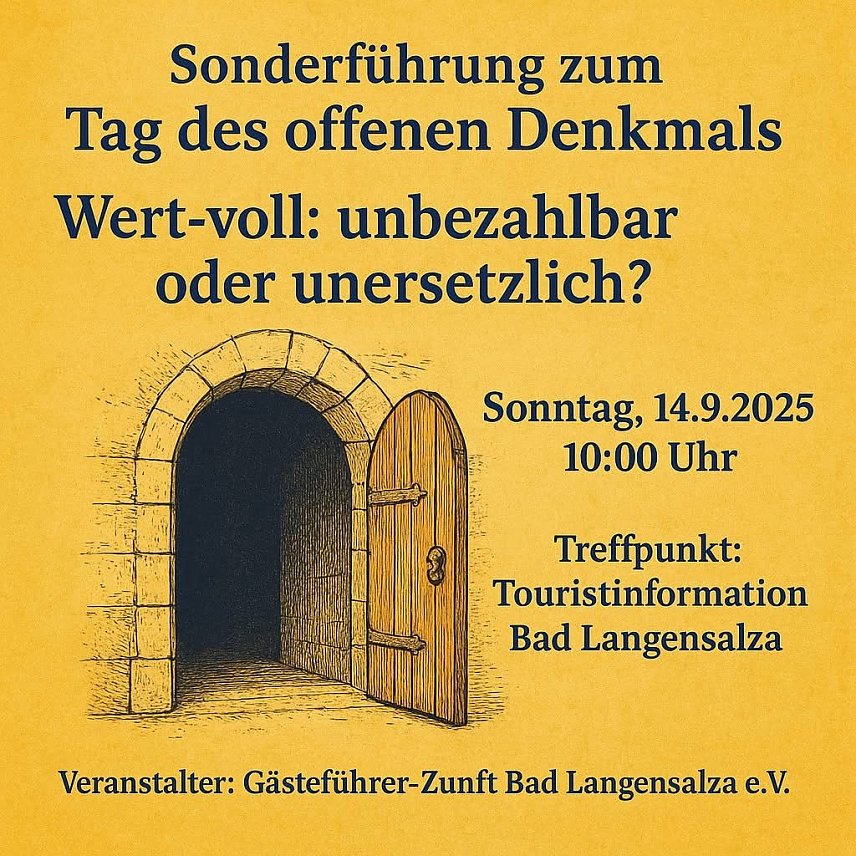 Bild: Ank&uuml;ndigung zur Sonderf&uuml;hrung am Sonntag in Bad Langensalza 