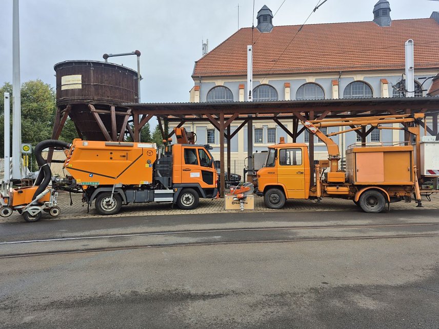Bild: Gleisreinigung in Nordhausen