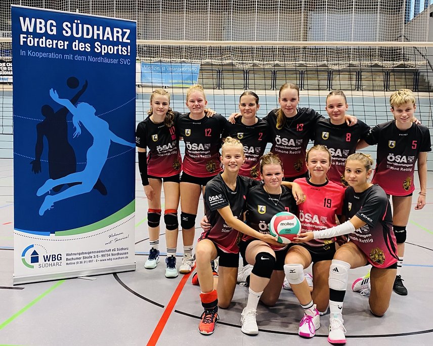 Bild: Die U16-Vertretung des S&uuml;dharzer Volleyball Clubs