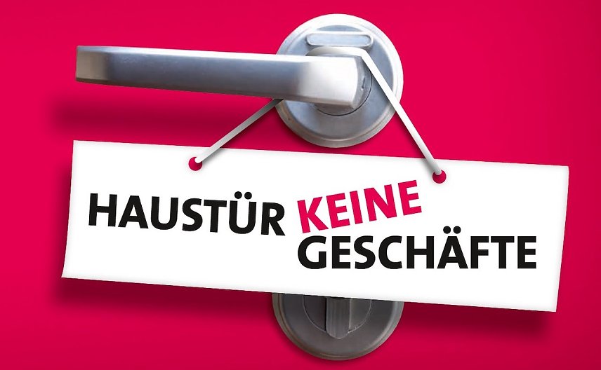 Bild: Keine Gesch&auml;fte an der Haust&uuml;r abschlie&szlig;en