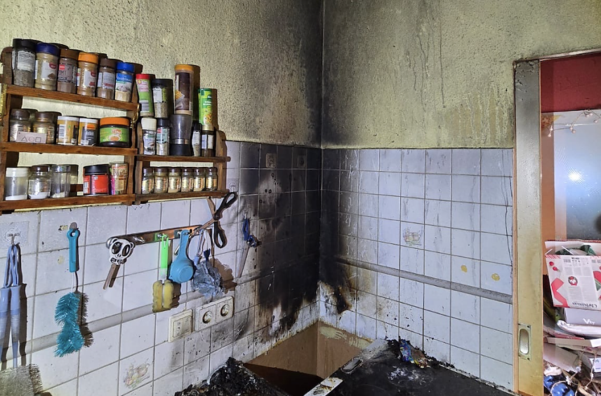 Bild: Brandspuren in der K&uuml;che