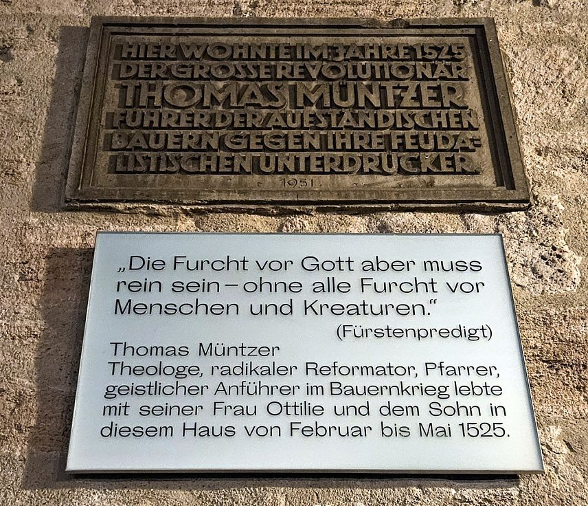 Bild: Neue M&uuml;ntzer Tafel in M&uuml;hlhausen