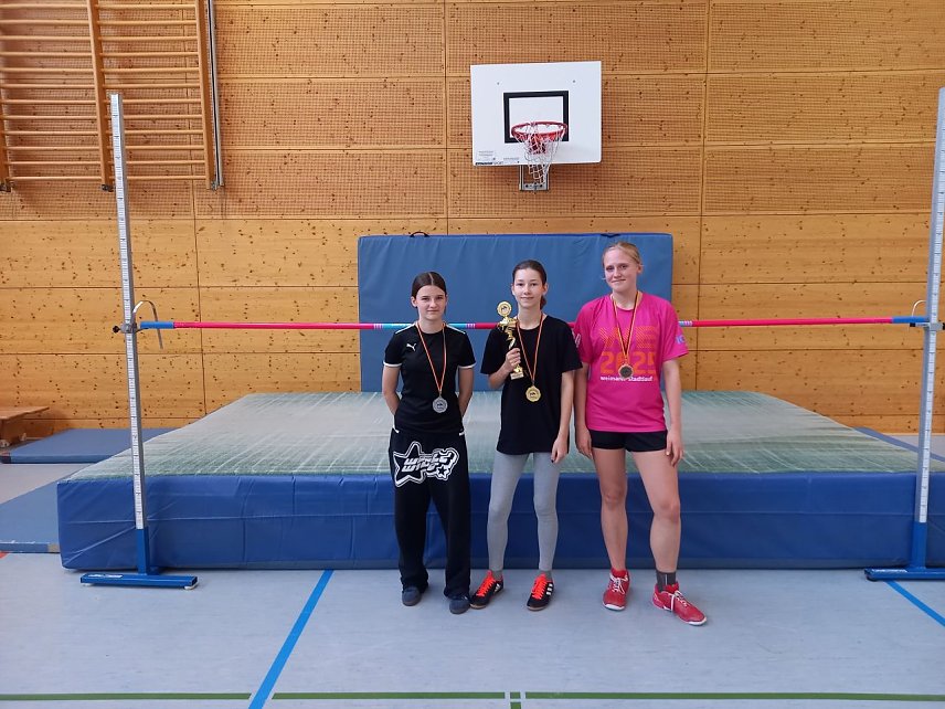 Bild: Hoch hinaus - die jungen Springerinnen des Schillergymnasiums