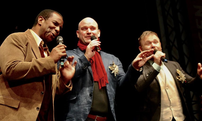 Bild: Tenortrio Fellas (v.li.n.re) Marvin Scott, David Stanley Johnson und David Prei&szlig; 