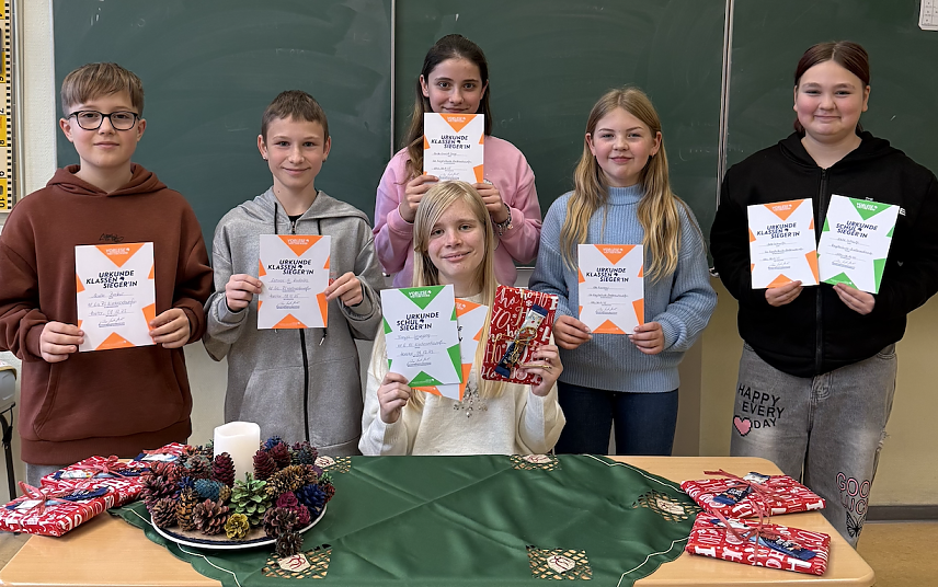 Bild: Vorlesewettbewerb der 6. Klassen der Regelschule Niedersachswerfen