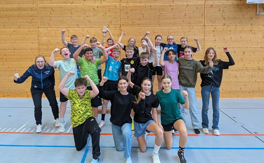 Bild: Die Zweifelderballer des Schiller-Gymnasiums