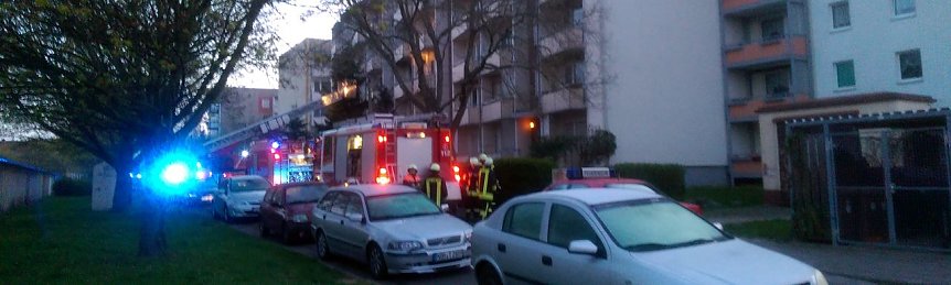 Bild: Brand in der Blumenstra&szlig;e