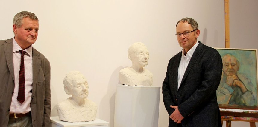 Bild: Peter Gen&szlig;ler (rechts) mit dem Sohn von G&uuml;nter Groh