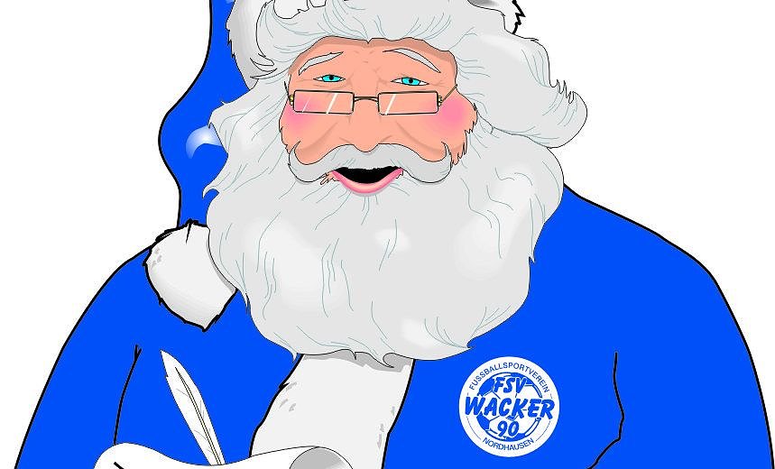 Bild: Weihnachtsmann ist Wacker-Fan