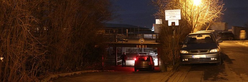 Bild: Parkdeck abgesperrt