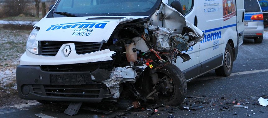 Bild: Unfall zwischen Nohra und Wolkramshausen
