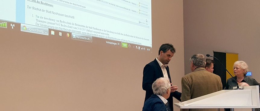 Bild: OB Buchmann im Gespr&auml;ch