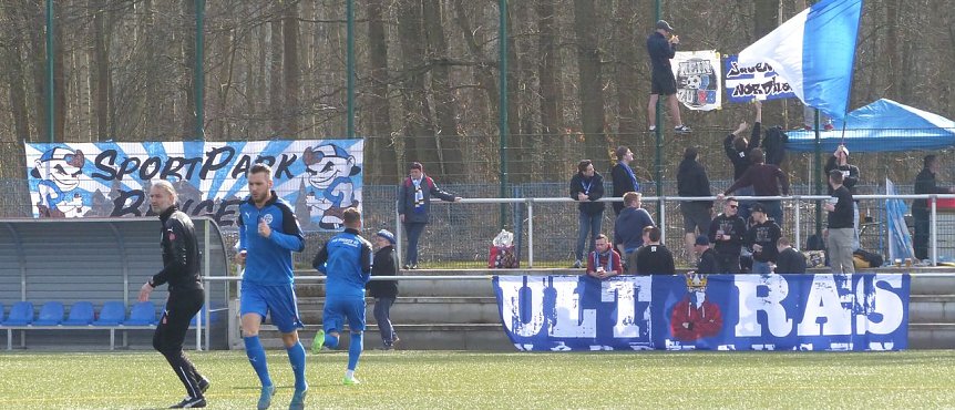 Bild: Kreative Fans auch am Kunstrasen