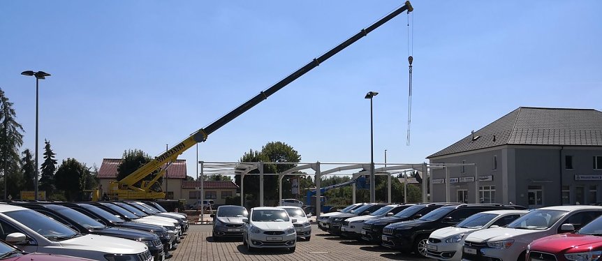 Bild: Mit dem Anbau wurde begonnen