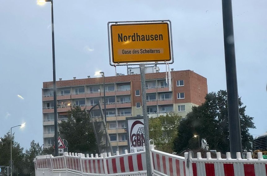 Bild: Neues Ortseingangsschild in Nordhausen-Nord