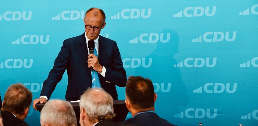 Bild: Fridrich Merz im vergangenen Jahr zum Wahlkampf in Nordhausen