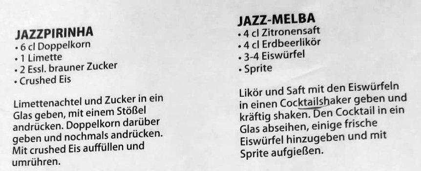 Bild: Cocktails mit Anleitung