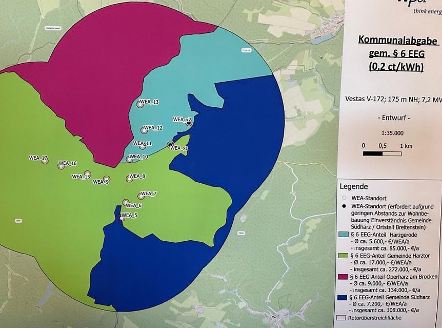 Bild: Grafik der Anlagen und Einnahmen f&uuml;r die betroffenen Gemeinden