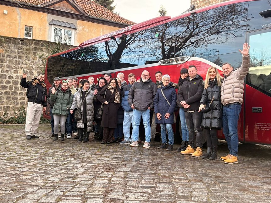 Bild: Angekommen: das Schieke-Team in Quedlinburg