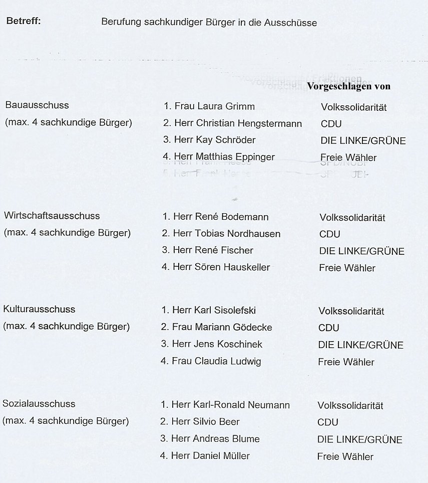 Bild: Weitere Personalentscheidungen