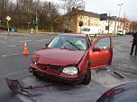 Crash auf der Kreuzung (Foto: M. Holbe) Crash auf der Kreuzung (Foto: M. Holbe)
