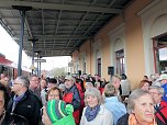 Taufe am Ellricher Bahnhof (Foto: Karin Lehmann, Peter Blei)